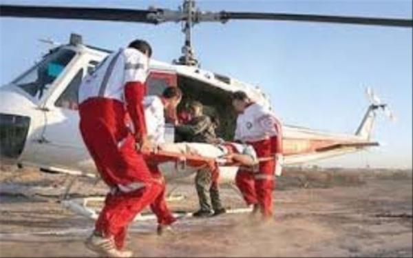 اعزام تیم امدادهوایی و زمینی هلال احمر کرمان برای نجات جان کوهنورد 37 ساله