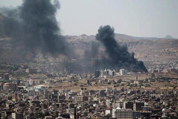 بمباران مرکز یمن به وسیله جنگنده های سعودی